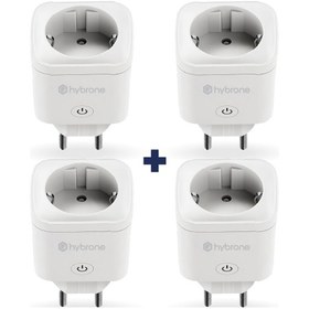 Resim Hybrone Akım Korumalı Wi-fi Akıllı Priz, 4lü Set, 16 Amper, Enerji İzleme, Çocuk Kilidi, Uygulama İle Uzaktan Kontrol 