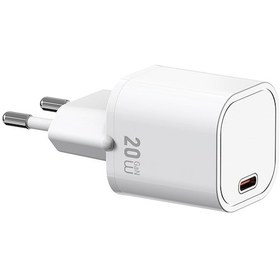 Resim Wiwu Wi-g014 Cube Serisi Gan Tech Pd Hızlı Şarj Özellikli Mini Şarj Başlığı 20w Beyaz 