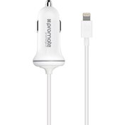 Resim Promate ProChargelt Apple Iphone Lightning Uyumlu Şarj Cihazı Araç Çakmak Girişli MFI Onaylı Beyaz 