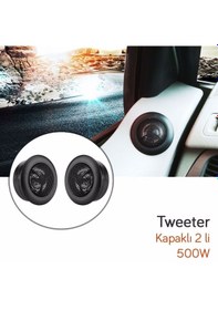 Resim Carub 5,5cm Oto Araç Hoparlörü Tweeter Kapaklı 12v 500watt 2 Adet 