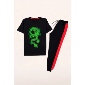 Resim Trendypassion Green Dragon Baskılı Eşofman Takımı 