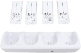 Resim Uzaktan Kumanda Denetleyicisi Için 4 in 1 şarj Istasyonu, Led Gösterge ışıkları Ile Denetleyici şarj Dock Istasyonu, 2800mah şarj Edilebilir Pil (WHITE) 