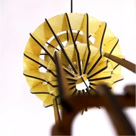 Resim Hü Ma Tasarım ve Aksesuar Çocuk Genç Odası Için Doğal Ahşap Mdf 3D Puzzle Lazer Kesim Uçan Balon Avize 