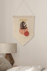 Resim Ofis Duvar Dekoru, Pinterest Oda Dekoru, Boho Kanvas Flama Askılı Duvar Örtüsü Ve Süsü NO:482 - Renkli - 2 / 70 x 100 