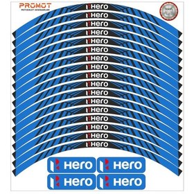 Resim Motosiklet Jant Şeridi Hero Uyumlu 4 Nötr 