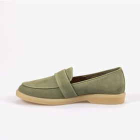 Resim Kemal Tanca Kadın Casual Süet Loafer Ayakkabı Kauçuk Taban T101 Mint Suet 