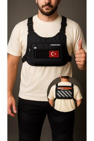 Resim Moonrider Reflektörlü Motosiklet Göğüs Çantası Yelek Tipi Geniş Hacimli premium unisex motorcu & koşu çantası 