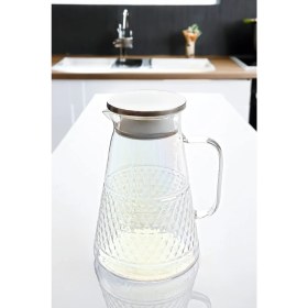 Resim Rhombus Desenli Cam Sürahi 1800 ml 