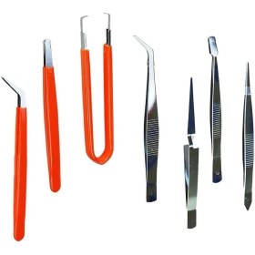 Resim 7 Parça Antistatik Cımbız Seti – Elektronik, Bilgisayar, Telefon ve Tv Tamiri Için Profesyonel Cımbız Kiti, Uçlu Mini Set 
