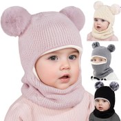 Resim Cozy Gençlerin Kışlık Şapka ve Atkı Seti - Yumuşak Örgü Beanie ile Kulak Flapları, Gençler için Sıcak ve Şık, Düz Renk, Soğuk Hava Aktiviteleri için Mükemmel, Gençler Kışlık Ekipman | Karikatür Temalı Şapka | Yumuşak Örgü Yapısı, Gençler Kışlık Şapka 