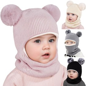 Resim Cozy Gençlerin Kışlık Şapka ve Atkı Seti - Yumuşak Örgü Beanie ile Kulak Flapları, Gençler için Sıcak ve Şık, Düz Renk, Soğuk Hava Aktiviteleri için Mükemmel, Gençler Kışlık Ekipman | Karikatür Temalı Şapka | Yumuşak Örgü Yapısı, Gençler Kışlık Şapka 