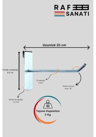 Resim 10 Adet Tel Pano Kancası 25 Cm Askı Kanca Raf Askısı Raf Aksesuar Galvaniz 
