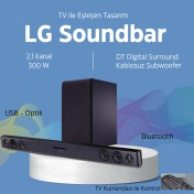 Resim Lg Sound Otomatik Ses Motoru 2.1 Kanal Bluetooth® Akışlı Sound Bar 