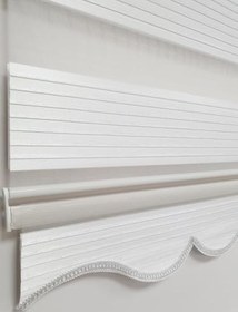 Resim BBB Geniş Pliseli Simli Ekru Zebra Stor Perde MZ292 150x200 