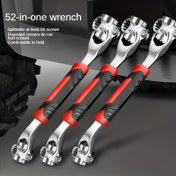 Resim 1 Set 52'si 1 Multifonksiyonlu Soket Anahtarı Seti - 8-19mm Evrensel Pense ile Kaymaz Tutuş ve Döner Mafsal Tasarımı - 45 Çelik Malzeme 