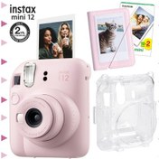 Resim Fujifilm Instax Mini 12 Fotoğraf Makinesi + 20'li Film + Mini Albüm + Şeffaf Kılıf Seti Pembe 