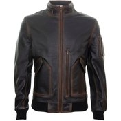 Resim NYC GİYİM TEKSTİL Eskitme Silme Hakiki Koyun Derisi Ceket Tarzı Mont 