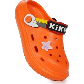 Resim Kiko Kids Eva Plaj Havuz Okul Kreş Erkek Çocuk Terlik Twg 755-1 Turuncu 
