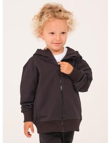 Resim Zeyland Unisex Çocuk Basic Kapüşonlu Ceket - Siyah Siyah 