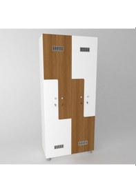 Resim ModülerDünyası Modüler Dünyası Z Kapaklı Kilitli Gardrop Soyunma Dolabı (310713365) 