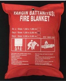 Resim Robotix Çantalı Yangın Battaniyesi 150 x 200 
