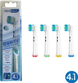 Resim Comfy - Klasik Yumuşak Oral-b Uyumlu Diş Fırçası Başlığı - 4 Adet Yedek Başlık 