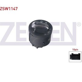 Resim Zegen-zsw1147 - Far Anahtarı Krom 10 Pın Caddy - Golf - Jetta - 