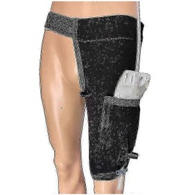 Resim İdrar Kaçırma İçin Ayarlanabilir Bacak Çantası Tutucu - Yıkanabilir Bel Kemeri Ve Foley Kateter Kılıfı Dayanıklı Siyah M 