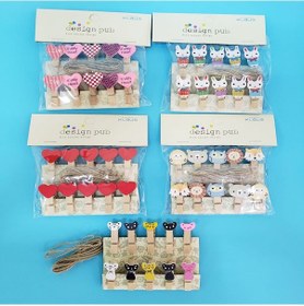 Resim Ahşap Notluk İpli Mandal - 9062024190526rx8 