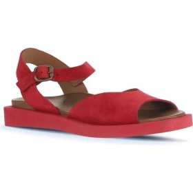 Resim Bueno Shoes Kırmızı Alf Süet Kadın Düz Sandalet 01WA5403 01WA5403 