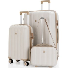 Resim Mçs Polipropilen 3lü Valiz Seti Büyük & Kabin & Makyaj V305 S21yy1000082-set 00421 3'lü Set Çok Renkli 