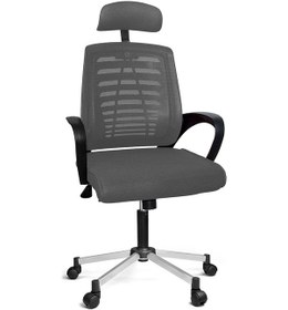 Resim Türksit Karizma File Müdür Koltuk Metalik Gri Boyalı Ayak Gri 