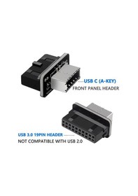 Resim Type-e To Usb 3.0 19 Pin Anakart Dişi Erkek Çevirici Dönüştürücü 