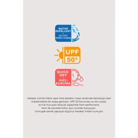 Resim Adasea Arlo Likralı Uzun Kollu Tulum Tesettür Mayo 1235 