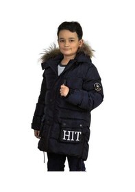 Resim Benitto Erkek Çocuk İç Cepli Tüylü Kapüşonlu Çift Cepli Mont-14764 Lacivert 