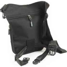 Resim Çok Gözlü Su Geçirmez Bel Bacak Omuz Motosiklet Kurye Çantası Bodybag Siyah-Gri 3470 