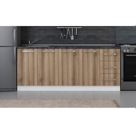 Resim Minar 200 Cm Mutfak Dolabı Beyaz Dore 200-D1-Alt Modül Beyaz 