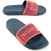Resim Gezer Erkek Yazlık Eva Islak Zemine Uygun Günlük Ev Bahçe Havuz Banyo Terlik Lacivert-kırmızı Lacivert - Kırmızı 