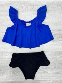 Resim My Kids Wear Fırfır Detaylı 2 Li Mayo Takım Lacivert 