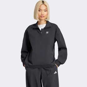 Resim adidas Originals Essentials Fermuar Yakalı Kadın Siyah Eşofman Üstü 