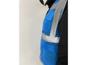 Resim Kddavm Motosiklet Yüksek Görünümlü Yelek Reflektörlü Fermuarlı Reflektik Motorcu Yelek Yeni Yasaya Uygun 