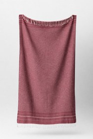 Resim Perla Keten Peştemal - Vişne / 100x170 cm 