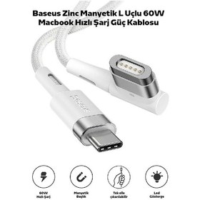 Resim Baseus Zinc Manyetik L Uçlu 60w Macbook Hızlı Şarj Güç Kablosu 2m- 5775 