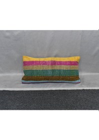 Resim Zehra Abla Halı Yeni El Dokuma Dekoratif Lumbar Kilim Kırlent Yastık Kılıfı 6162 