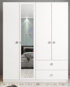 Resim Point 4 Kapaklı Gardırop Dolap Beyaz 