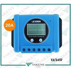 Resim Lexron 20 Amper 12/24V Solar Pwm Şarj Kontrol Cihazı 20A 12/24 Volt Regülatör 