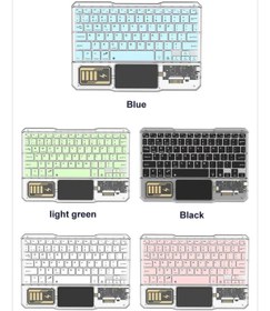 Resim Corsair KB-333 RGB Işıklı Cep Telefonu-Tablet-Notebook-PC-IOS Uyumlu Bluetooth Klavye 