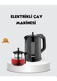 Resim Çaycı Cam Demlikli 1800w Güçlü Ve Sıcak Tutmalı Elektrikli Çay Makinesi Çok Renkli 