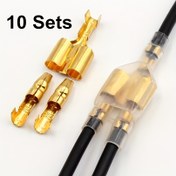 Resim 10 Takım Ağır Hizmet Tipi Elektrik Bağlantı Parçaları - Pirinç Yapı, Otomotiv, Endüstriyel ve Ev Kablolama İçin - 0.5-2.5 AWG Kablo Uyumlu (20 Erkek + 10 Dişi + 20 Erkek Kılıf + 10 Dişi Kılıf) - Elektroniks Gerekmez, Güvenli Sıkma, Hassas Mühendislik, DIY Tutkunları, Endüstriyel Elektrik İşleri, Dayanıklı Terminaller, Yüksek Kalite Terminaller, Endüstri Profesyonelleri 