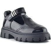 Resim Rakerplus Siyah Rugan Toka Detaylı Cırtlı Kız Çocuk Günlük Ayakkabı Siyah 